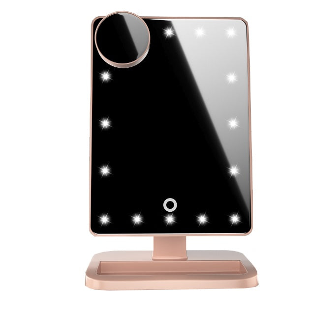 Smart Makeup Mirror with LED Lights & 10X Zoom