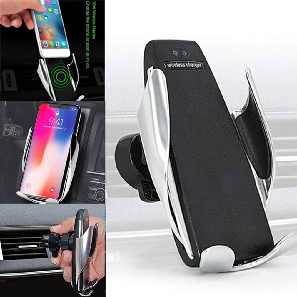 10W Fast Wireless Car Charger Mount – Smart Auto-Clamp Phone Holder with Induction Charging