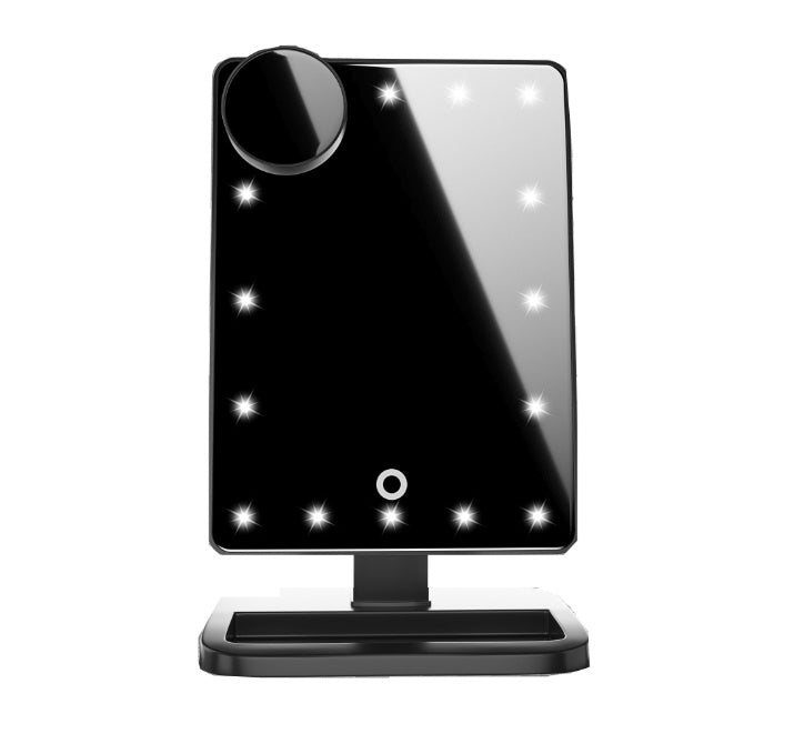 Smart Makeup Mirror with LED Lights & 10X Zoom