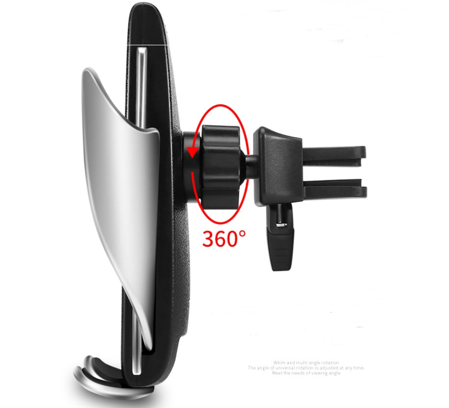 10W Fast Wireless Car Charger Mount – Smart Auto-Clamp Phone Holder with Induction Charging