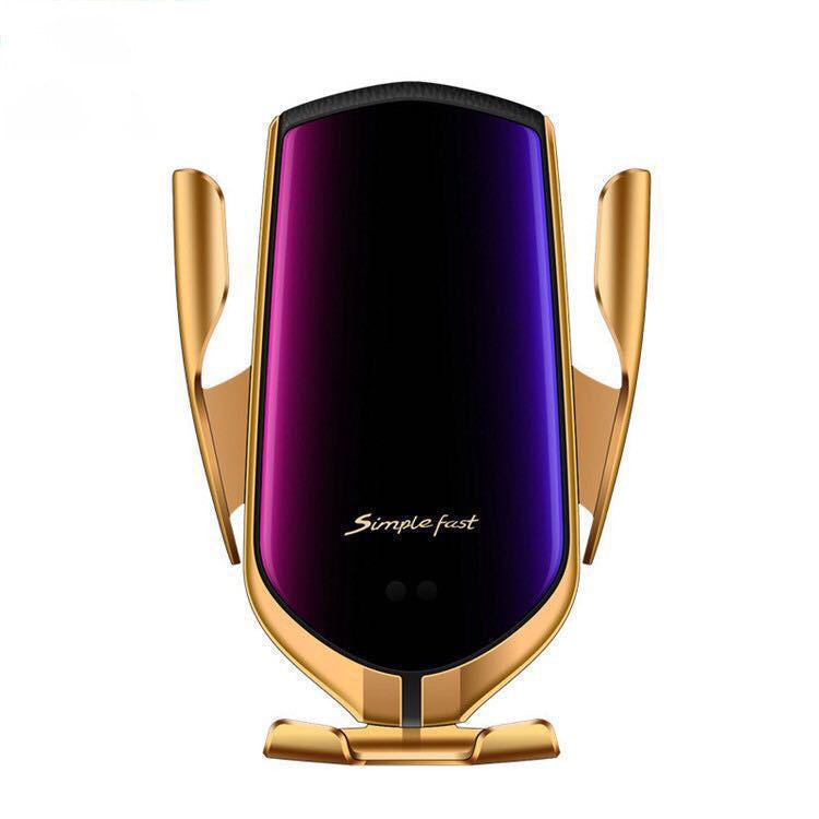 10W Fast Wireless Car Charger Mount – Smart Auto-Clamp Phone Holder with Induction Charging