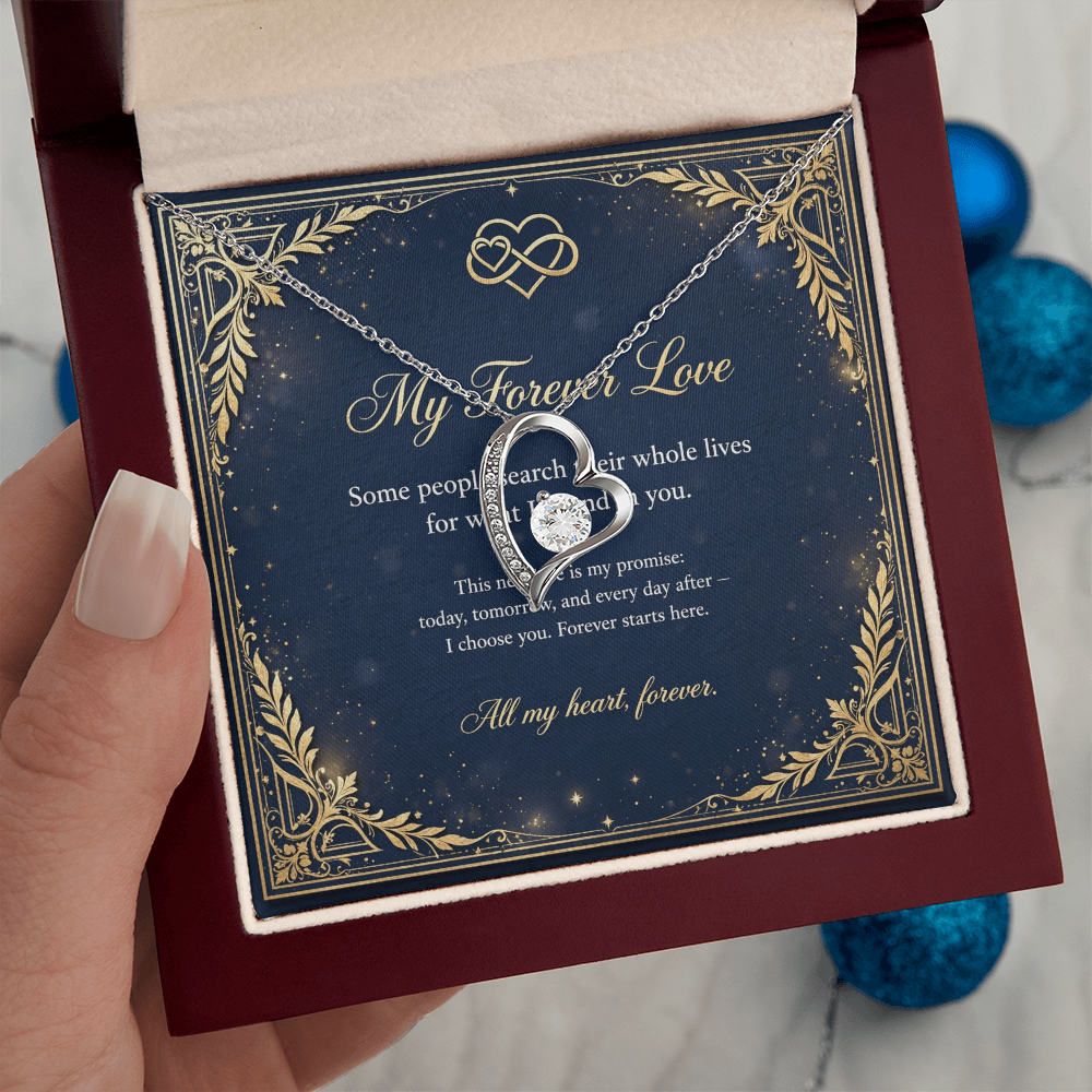 Forever Love Necklace with Message Card — Gift for Her | AYAZAN