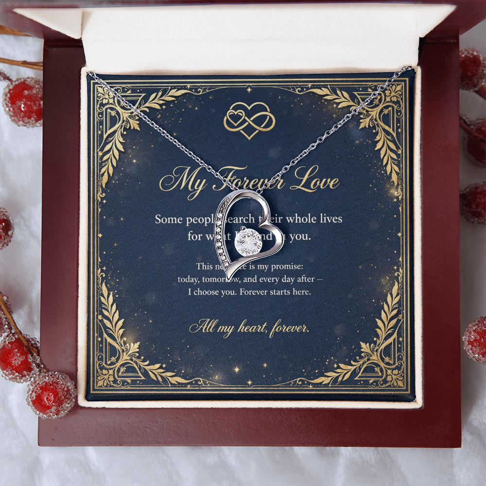 Forever Love Necklace with Message Card — Gift for Her | AYAZAN