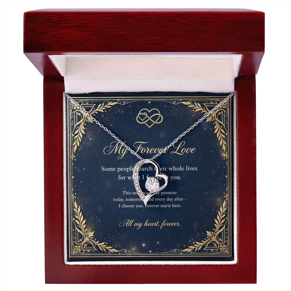 Forever Love Necklace with Message Card — Gift for Her | AYAZAN