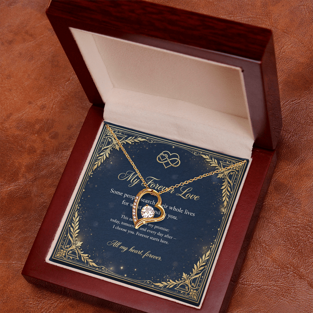Forever Love Necklace with Message Card — Gift for Her | AYAZAN