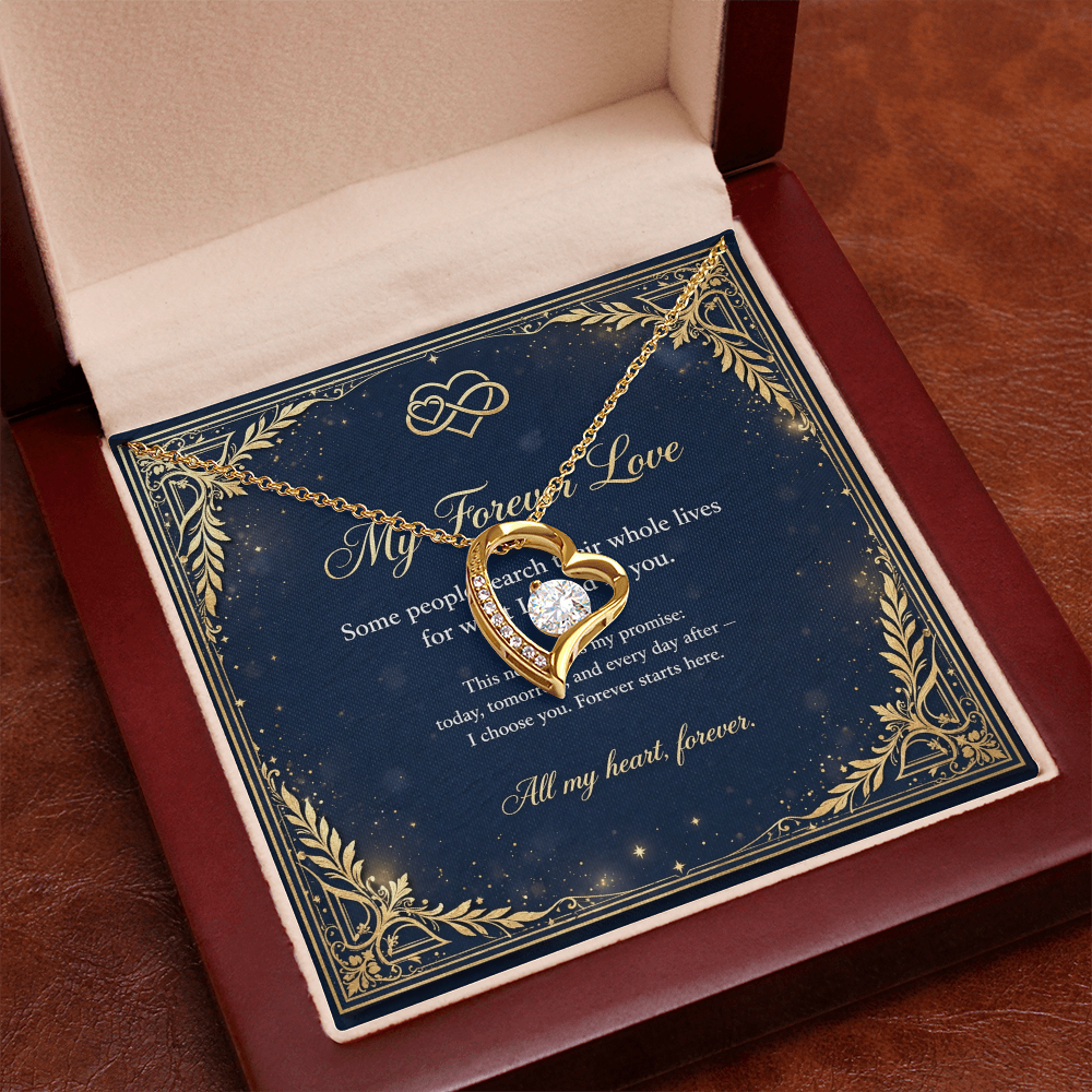 Forever Love Necklace with Message Card — Gift for Her | AYAZAN