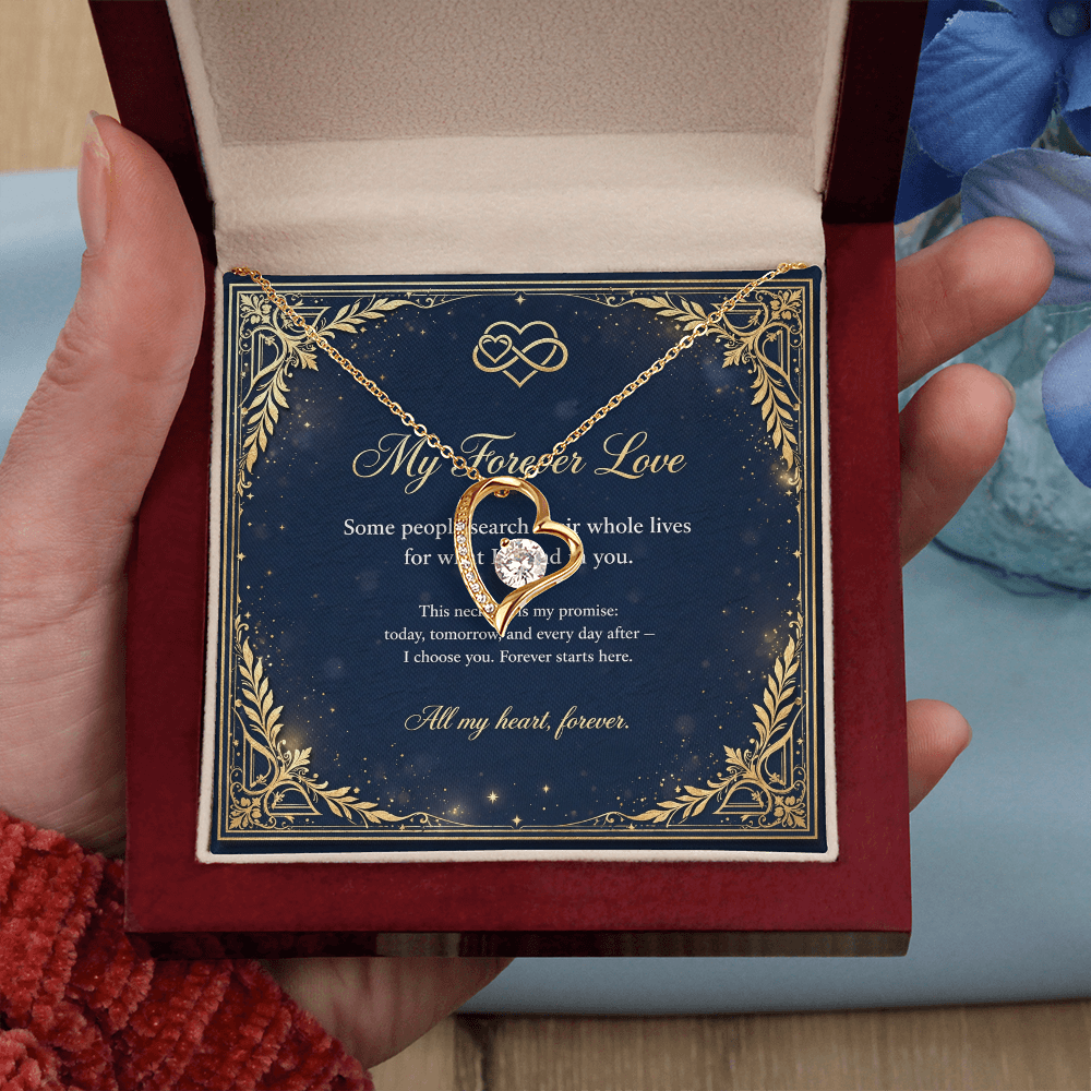Forever Love Necklace with Message Card — Gift for Her | AYAZAN