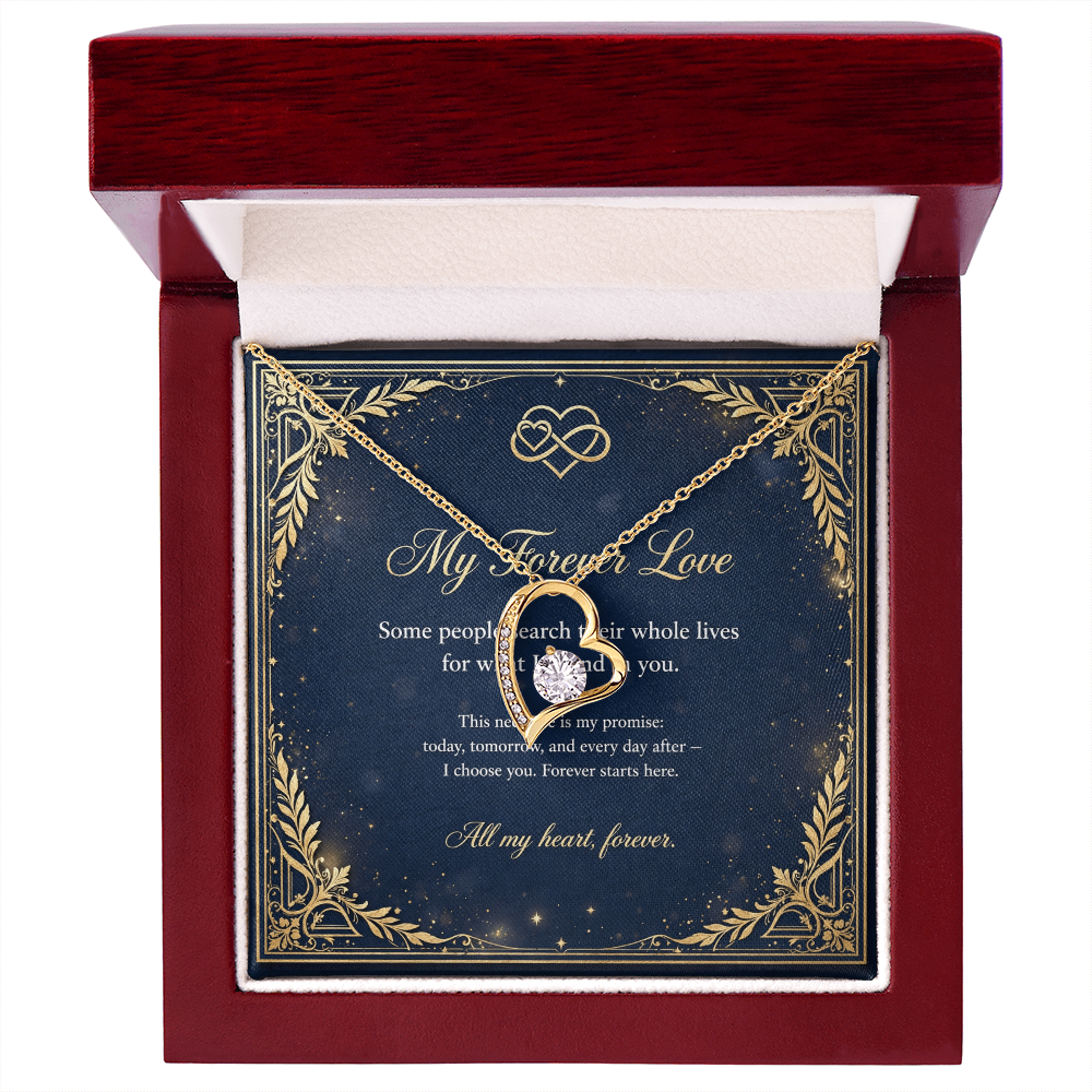 Forever Love Necklace with Message Card — Gift for Her | AYAZAN