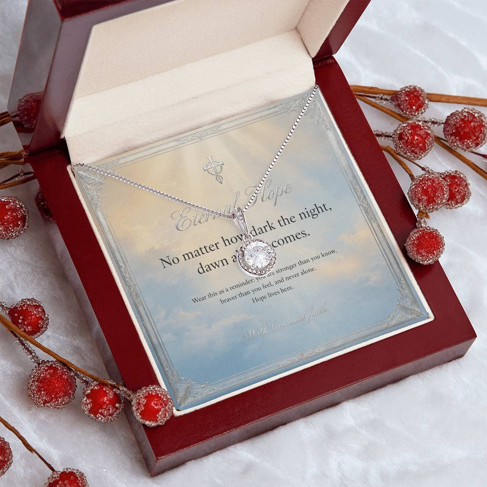 Eternal Hope Necklace with Message Card — Inspirational Gift for Her | AYAZAN