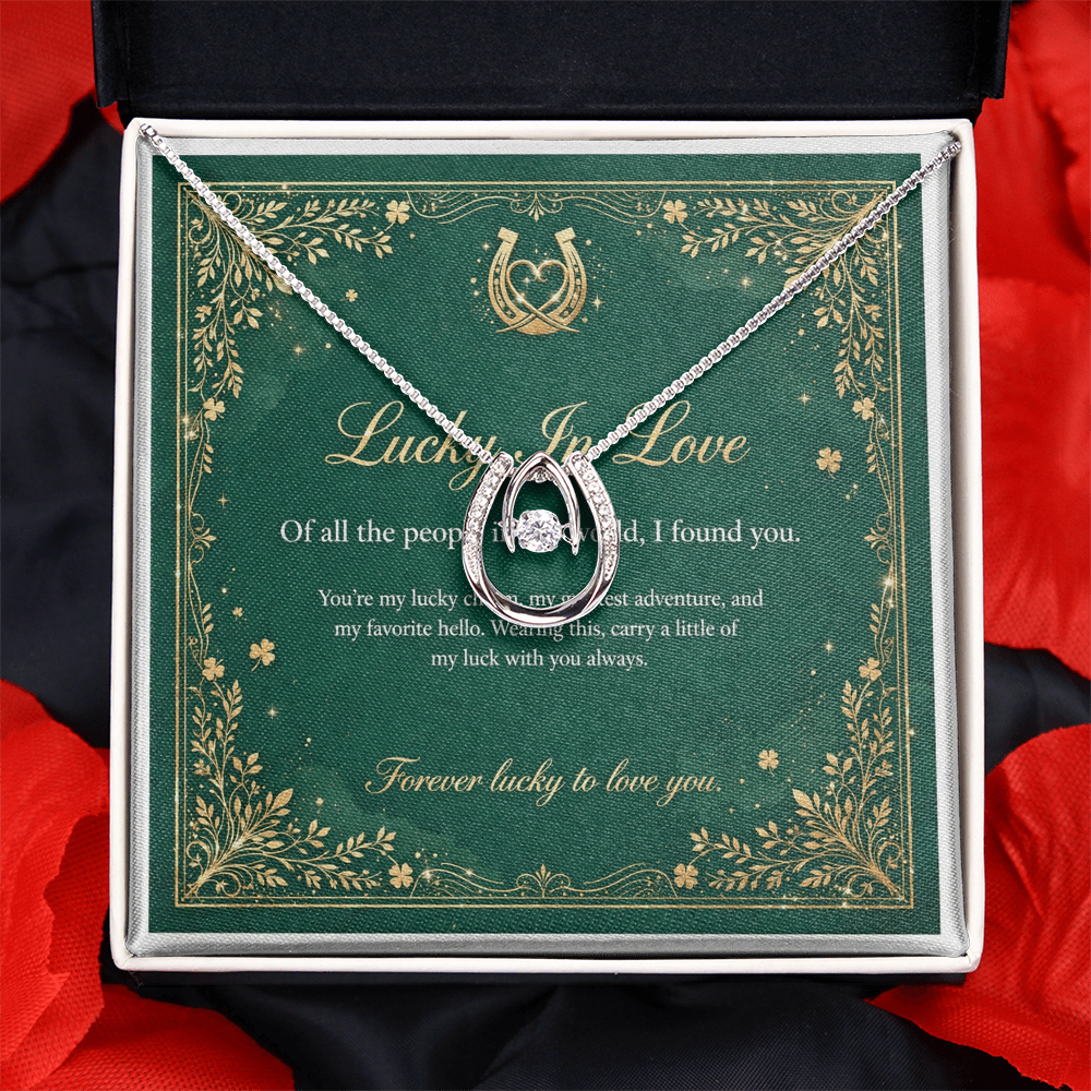 Lucky In Love Necklace with Message Card — Gift for Her | AYAZAN
