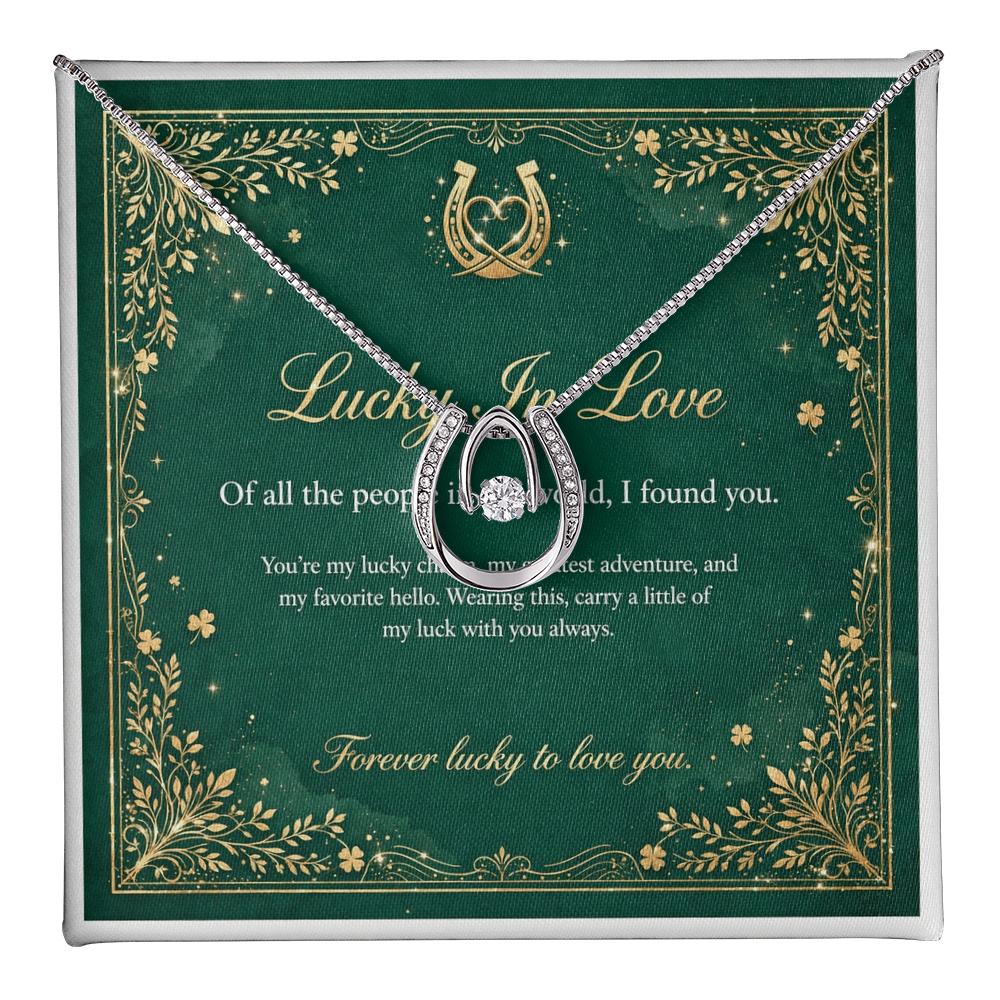 Lucky In Love Necklace with Message Card — Gift for Her | AYAZAN