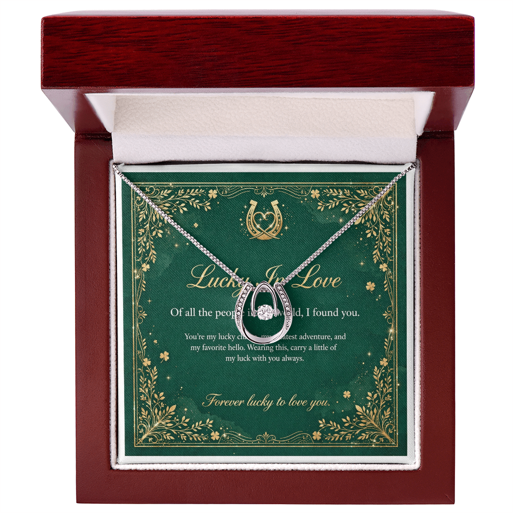 Lucky In Love Necklace with Message Card — Gift for Her | AYAZAN