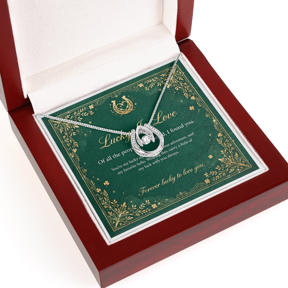 Lucky In Love Necklace with Message Card — Gift for Her | AYAZAN