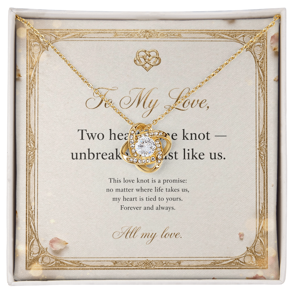 Love Knot Necklace with Message Card — Gift for Her | AYAZAN