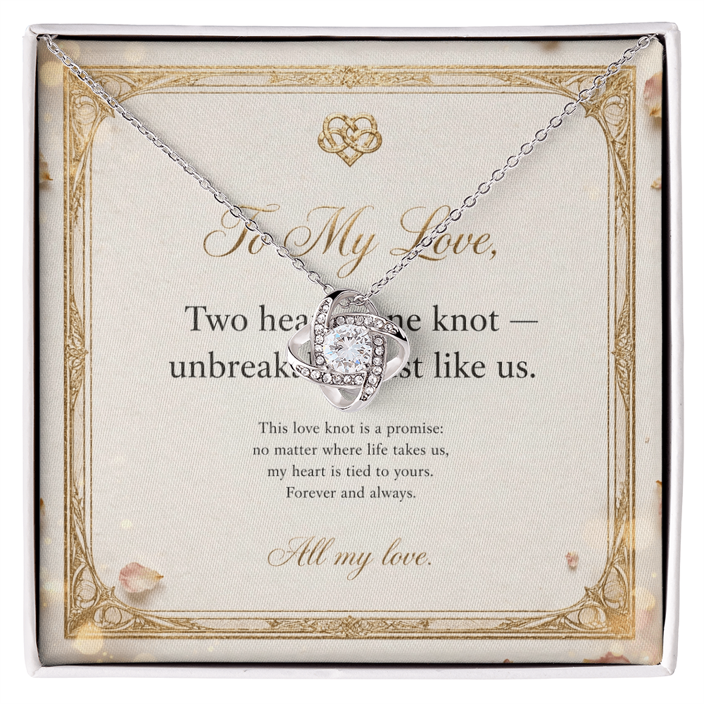 Love Knot Necklace with Message Card — Gift for Her | AYAZAN