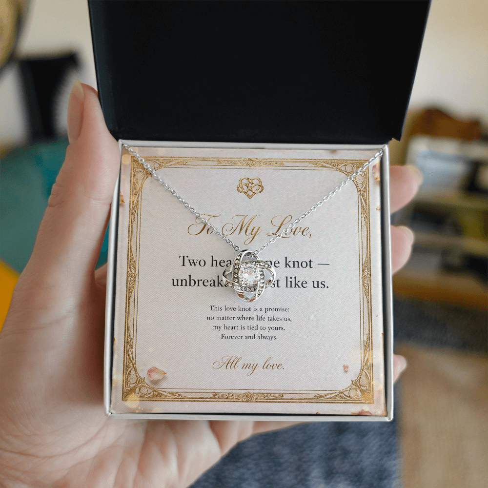 Love Knot Necklace with Message Card — Gift for Her | AYAZAN