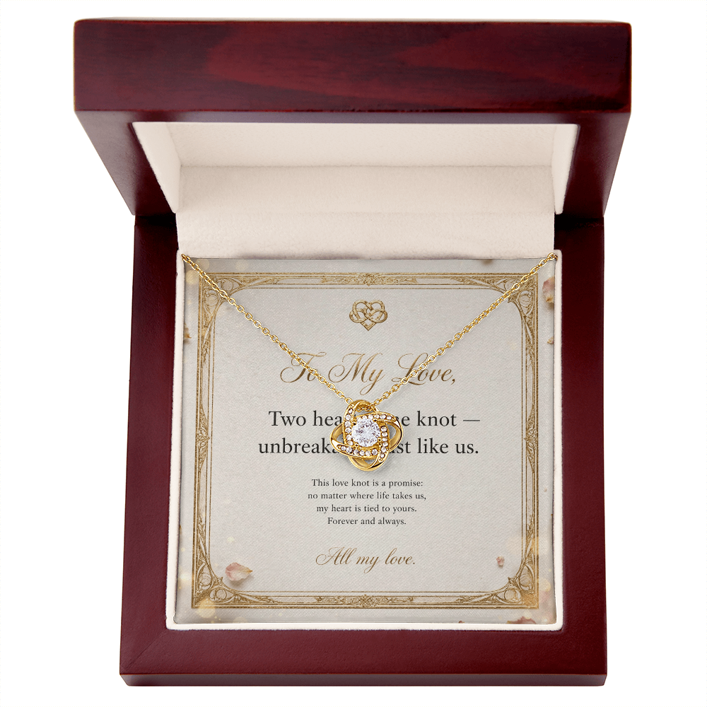 Love Knot Necklace with Message Card — Gift for Her | AYAZAN