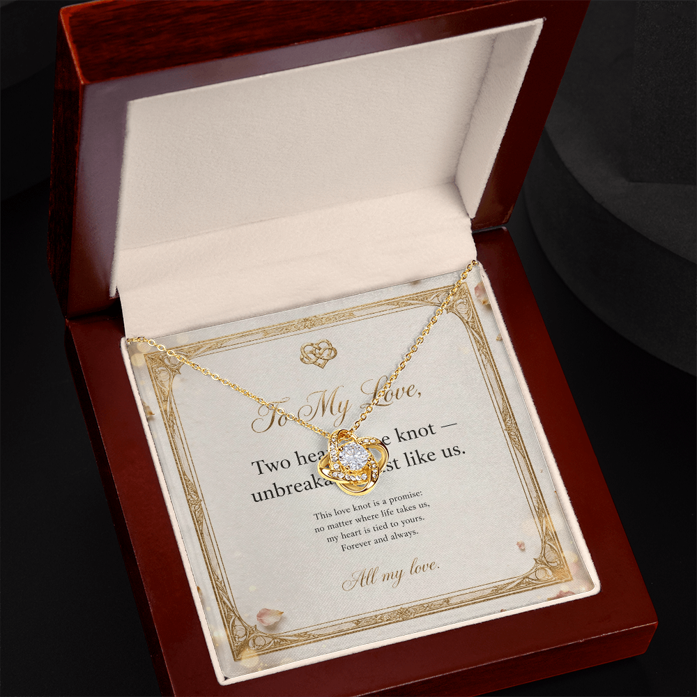Love Knot Necklace with Message Card — Gift for Her | AYAZAN