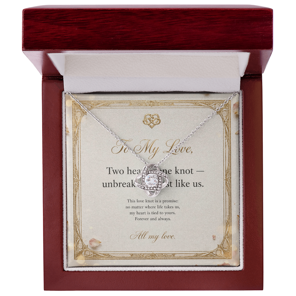 Love Knot Necklace with Message Card — Gift for Her | AYAZAN