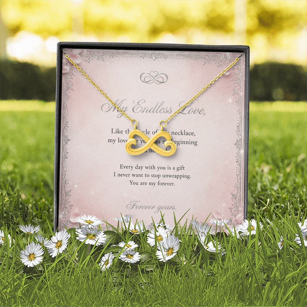 Endless Love Necklace with Message Card — Gift for Her | AYAZAN