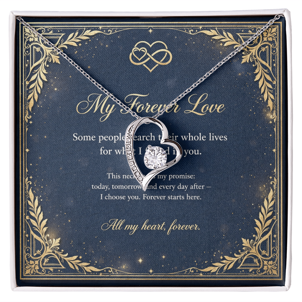 Forever Love Necklace with Message Card — Gift for Her | AYAZAN