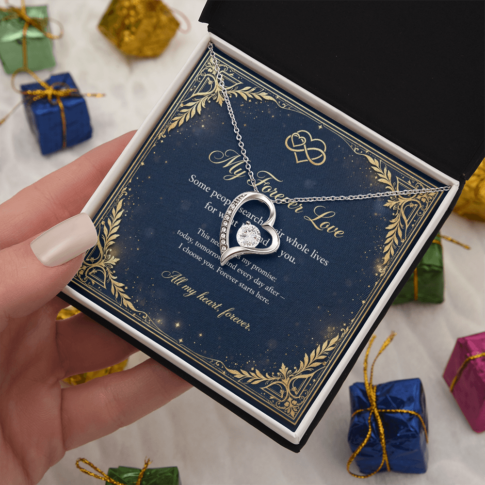 Forever Love Necklace with Message Card — Gift for Her | AYAZAN