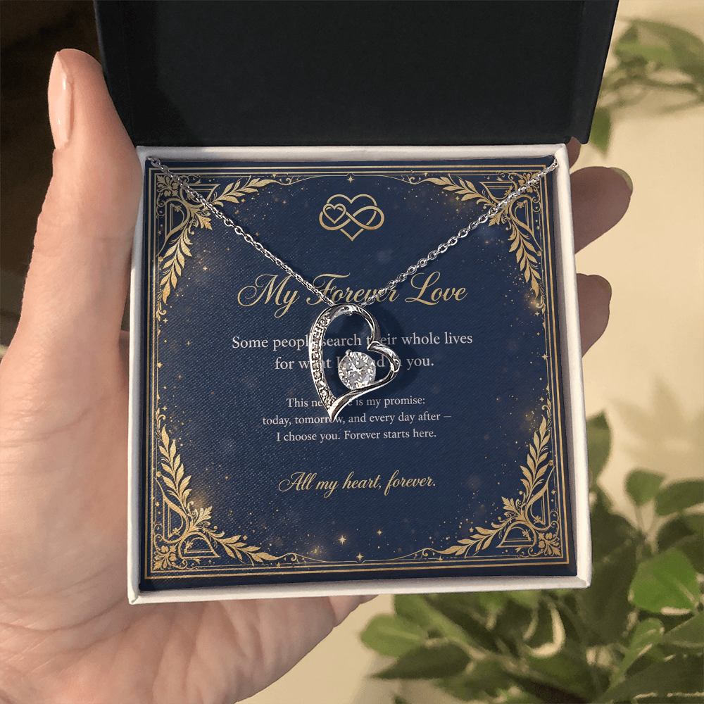 Forever Love Necklace with Message Card — Gift for Her | AYAZAN