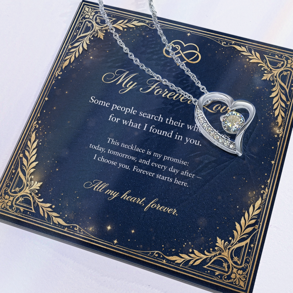 Forever Love Necklace with Message Card — Gift for Her | AYAZAN