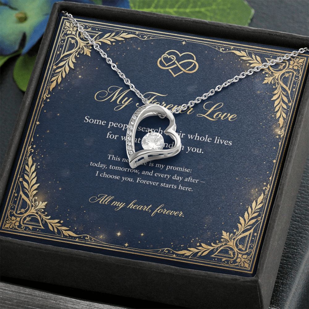 Forever Love Necklace with Message Card — Gift for Her | AYAZAN