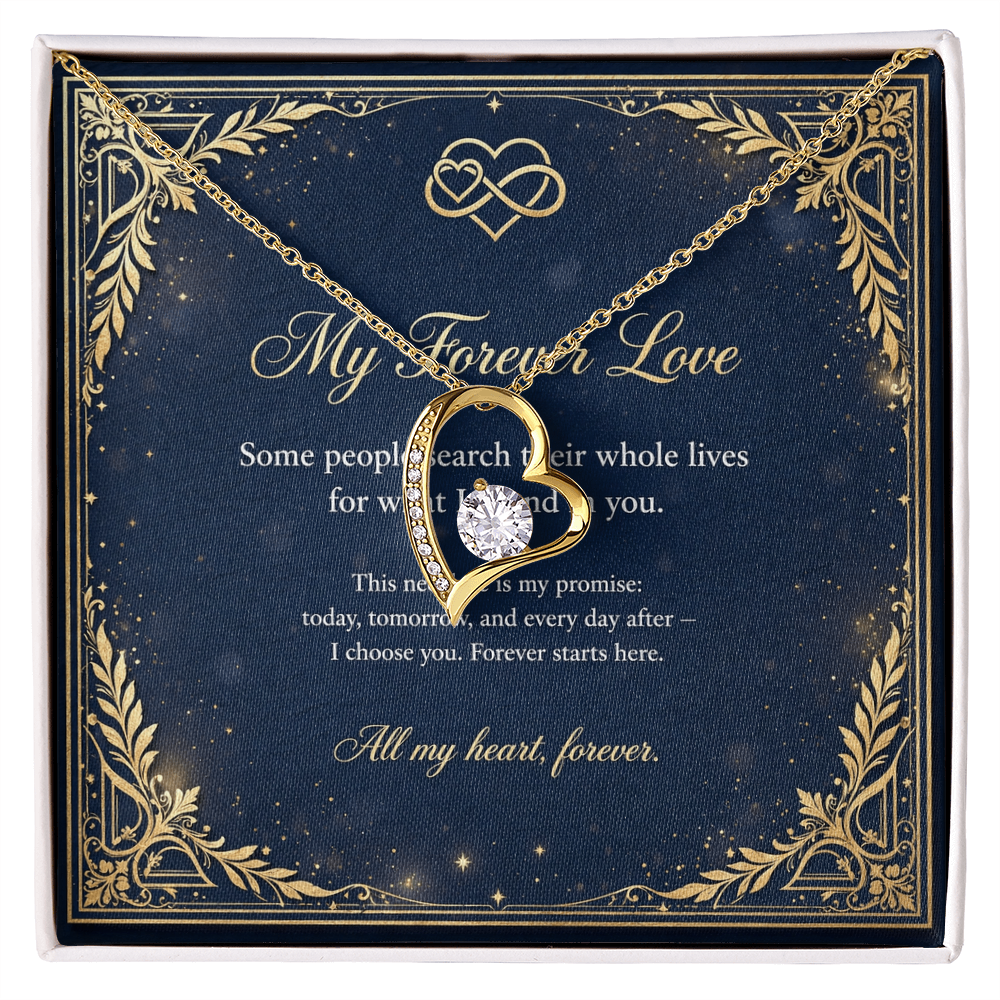 Forever Love Necklace with Message Card — Gift for Her | AYAZAN