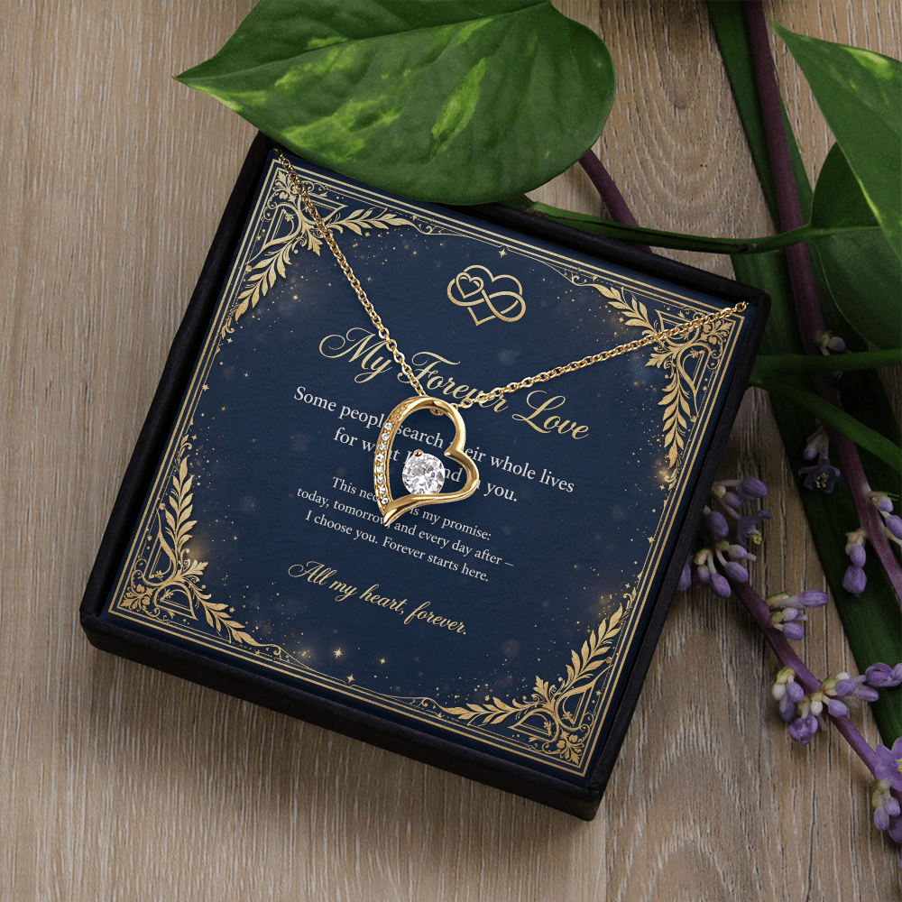 Forever Love Necklace with Message Card — Gift for Her | AYAZAN